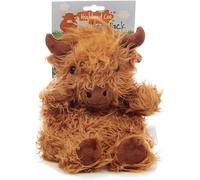 Puckator Highland Coo Cow Microwavable Plush Wheat & Lavender Heat Pack - Heating Pads - Hot and Ice Cold Cool Pack Packs Bag for Sport Injuries Knee Back Pain - Bed Warmer - Wellness Health Products