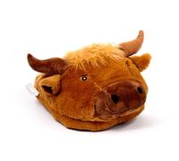 Puckator Highland Coo Giant Single Slipper Foot Warmer - House Slipper Sliders For Women Men - Slip On Slippers Slides - Ladies Sliders Flip Flops - Sleepers - Slipper Footwear