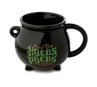 Puckator Hocus Pocus Black Cauldron Ceramic Shaped Tea Coffee Mug Funny Home Accessories Cute Gifts for Girlfriend Large Mugs for Men Women Hot Drinks Cupsresents Secret Santa Gift Cup Set