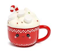 Puckator Hot Chocolate Foodiemals Ceramic Lidded Mug - Funny Home Accessories - Cute Gifts for Girlfriend - Large Mugs for Men Women Hot Drinks - Cups Presents - Secret Santa Gift Cup Set