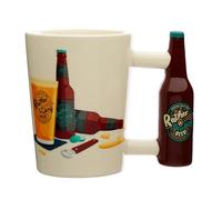 Puckator I'd Rather Be Drinking Beer Ceramic Shaped Handle Tea Coffee Mug - Funny Home Accessories - Cute Gifts for Girlfriend - Large Mugs for Men Women Hot Drinks - Cups Presents Secret Santa Gift