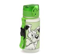Puckator Idefix (Dogmatix) Pop Asterix Top 350ml Shatterproof Children's Bottle - Reusable Insulated Active Water Bottle Flask For Girls And Boys With A Carry Handle & Straw - For School Nursery