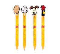 Puckator Inkredible Erasable Pen with PVC Wallace & Gromit Topper - Cool Cute Aesthetic Back To School Supplies Erasable Gel Pens - Pen With Eraser Rubber For Kids Office Writing Drawing