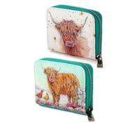 Puckator Jan Pashley Highland Coo Cow Zip Around Small Wallet Purse