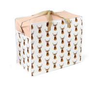 Puckator Jan Pashley Stag Zip Up Laundry Storage Bag - Washing Basket - Large Storage Bags - Laundry Basket - Room Accessories For Men - Laundry Storage - Big Bags - Clothes Bin - Laundry Bins