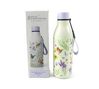 Puckator Jan Pashley Wings & Wildflowers Hot & Cold Drinks Bottle 500ml - Reusable Insulated Active Water Bottle Flask for Girls and Boys - Cold for 24h and Hot for 12h - Modern Flask School Nursery