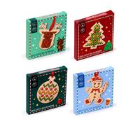 Puckator Jingle Bunch Christmas Cross Stitch DIY Decoration XDIY06 | Acotis - Wood / Polyester / Plastic