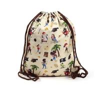 Puckator Jolly Rogers Pirate Canvas Drawstring Bag - Swimming Bag - Drawstring Bags For Kids - Gym Pe Bag - Festival Bags For Women - Gymnastics Bag - String Sport Bag - Backpack - Yoga Equipment Bag