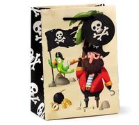 Puckator Jolly Rogers Pirates Gift Bag Medium - Birthday Gift Bag For Presents - Present Bag For Females - Kids Birthday Presents - Present Bags For Gifts - Gift Box For Baby
