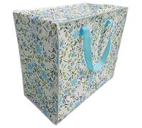 Puckator Julie Dodsworth Blue Botanical Lavender Garden Zip Up Laundry Storage Bags - Large Storage Bags - Washing Basket Bin - Room Accessories For Men - Laundry Storage - Big Bags Clothes Bin Bins
