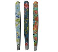 Puckator Julie Dodsworth Blue Botanical Tweezers - Sharp Thin Fine Kids Mini Ingrown Hair Tweezers - Stocking Fillers - Tweezer for Facial Hair Women Chin - Small Gift - Splinter Removal