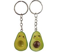 Puckator Kawaii Avocado Set of 2 Keyrings - Mothers Day Gifts Key Ring Keyrings Tags - Cool Keyrings Hoop Clip Fobs - Funny Cute Car Men's Accessories Stuff For Men Women - Trinket