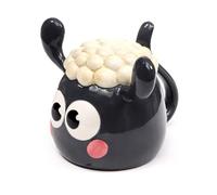 Puckator Kawaii Cute Shaun The Sheep Upside Down Ceramic Shaped Mug - Funny Home Accessories - Cute Gifts for Girlfriend - Large Mugs for Men Women Hot Drinks - Cups Presents - Secret Santa Gift
