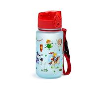 Puckator Knights & Dragons Pop Top 350ml Shatterproof Bottle - Reusable Insulated Active Water Bottle Flask For Girls And Boys With A Carry Handle & Straw - Bpa Free - For School Nursery