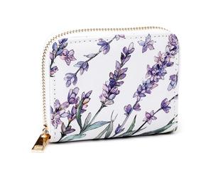 Puckator Lavender Fields Pick of The Bunch Zip Around Small Wallet Purse - Ladies Women's Womens Slim Purses Wallets Wallet for Women Coin Pouch Purse Men Card Holder with Zip Small Cash Wallet UK