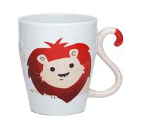 Puckator Lion Zooniverse Ceramic Tail Shaped Handle Tea Coffee Mug - Funny Home Accessories - Cute Gifts for Girlfriend - Large Mugs for Men Women Hot Drinks Cups Presents - Secret Santa Gift Cup Set