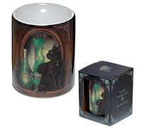 Puckator Lisa Parker Ceramic Absinthe Cat Oil Burner - Zen Meditation Gifts - Incense Holders For Cones - Spiritual Gifts - Incense Burner - Gifts For Men And Women - Ashcatcher