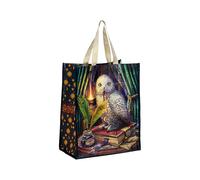 Puckator Lisa Parker Guardian of Spells Owl Reusable Shopping Bag - Canvas Tote Bag - Cotton Tote Bags - Eco Gifts for Women and Men Cloth Shopping Bag Fabric Bag Foldable Bags for Shopping Handbag