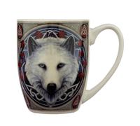 Puckator Lisa Parker Guardian of The Falls Wolf Porcelain Mug - Funny Home Accessories - Cute Gifts for Girlfriend - Large Mugs for Men Women Hot Drinks Cute Cups Presents Secret Santa Gift Cup Set