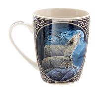 Puckator Lisa Parker Howling Wolf Porcelain Mug - Funny Home Accessories - Cute Gifts for Girlfriend - Large Mugs for Men Women Hot Drinks - Cute Cups Presents - Secret Santa Gift Cup Set