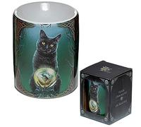 Puckator Lisa Parker Rise of the Witches Cat Oil Burner -Ceramic -Living Room Accessories - Wax Liquidizer - For Essential Oils - Wax Burners - Scents Melter - Wax Melt Holder - Room Fragrance