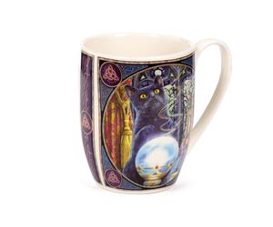 Puckator Lisa Parker The Witch's Apprentice Cat Porcelain Mug - Funny Home Accessories - Cute Gifts for Girlfriend - Large Mugs for Men Women Hot Drinks - Cute Cups Presents Secret Santa Gift Cup Set
