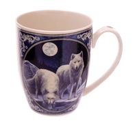 Puckator Lisa Parker Winter Warrior Wolf Porcelain Mug - Funny Home Accessories - Cute Gifts for Girlfriend - Large Mugs for Men Women Hot Drinks - Cute Cups Presents - Secret Santa Gift - Cup Set