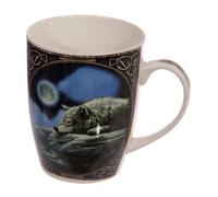 Puckator Lisa Parker Wolf Quiet Reflection Porcelain Mug - Funny Home Accessories - Cute Gifts for Girlfriend - Large Mugs for Men Women Hot Drinks - Cute Cups Presents - Secret Santa Gift - Cup Set
