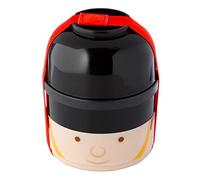Puckator London Guardsman Stacked Round Bento - Lunch Box for Adults and Kids with Compartments - Snack Box - Food Containers with Lids - Stackable Snack Pots for Kids - Meal Prep Container Lunchbox