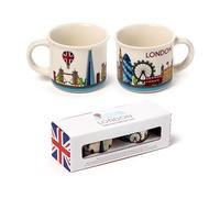 Puckator London Icons London Skyline Set of 2 Porcelain Espresso Cups
