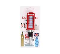 Puckator Wine Bottle Stopper London Red Telephone Box - Glass Topper for Prosecco & Wine