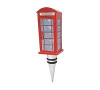 Puckator London Icons Red Telephone Box Bottle Stopper - Wine Bottle Stopper Stoppers For Prosecco And Wine - Glass Bottle Topper - Funny Wine Gifts For Wine Lover - Red Wine Accessories