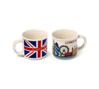Puckator London Icons Set of 2 Porcelain Espresso Cups