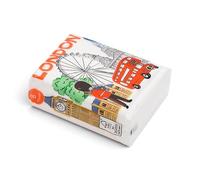 Puckator London Souvenir Guardsman & London Bus Pack of 8 Pocket Tissues - Travel Tissues Paper Napkins Pocket Packs - Facial Soft Cube Box - Car Travel Size Toiletries Wipes Handkerchief