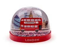 Puckator London Souvenir London Bus Large Glitter Snow Storm - Home Decoration - Plastic Snow Globes For Adults - With Real Glass - Snow Dome - Resin - Beautiful Snow Globes Uk