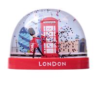 Puckator London Souvenir Red Telephone Box & Guardsman Large Glitter Snow Storm - Plastic