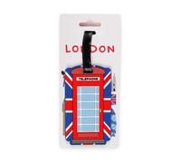 Puckator London Souvenir Union Jack Red Telephone Box PVC Luggage Tag LUT04 | A - PVC