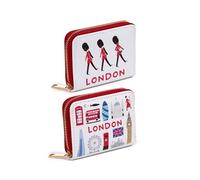 Puckator London Souvenir Zip Around Small Wallet Purse - Ladies Women's Womens Slim Purses Wallets Wallet for Women - Coin Pouch Purse Men - Card Holder with Zip - Small Cash Wallet Bag Bags UK -