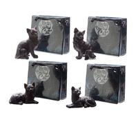 Puckator Lucky Black Cat in a Mini Gift Bag - Ornaments For The Living Room Home - Gothic Witch Gifts - Cute Goth Gifts For Women - Ornament Ornaments For Cat Lovers - Home Decor - Figurine
