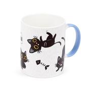 Puckator Lucky The Black Cat Club Porcelain Mug - Funny Home Accessories - Cute Gifts for Girlfriend - Large Mugs for Men Women Hot Drinks - Cute Cups Presents - Secret Santa Gift - Cup Set