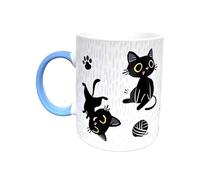 Puckator Lucky The Black Cat Club Porcelain Mug - Funny Home Accessories - Cute Gifts for Girlfriend - Large Mugs for Men Women Hot Drinks - Cute Cups Presents - Secret Santa Gift - Cup Set
