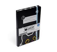 Puckator Lucky the Black Cat Recycled A5 Notebook - School Teacher Student Homework Study Planner Notepad - Collage University Essentials Journals Planners - Jotter Uni Gifts Stationery Supplies