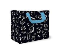 Puckator Lucky the Black Cat Zip Up Laundry Storage Bag - Washing Basket - Large Storage Bags - Laundry Basket - Room Accessories For Men - Laundry Storage - Big Bags - Clothes Bin - Laundry Bins