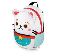 Puckator Maneki Neko Lucky Cat Neoprene Rucksack Backpack, Height 30cm Width 23cm Depth 10cm