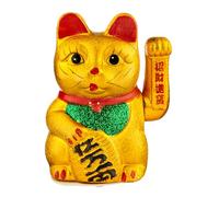 Puckator Maneki Neko Lucky Waving Cat Medium - Feng Shui Modern Fortune Luck Cat - Chinese Japanese Lucky Waving Cat - New Year Gifts Ornament - Home Decor Office Decoration