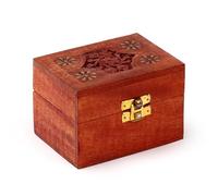 Puckator Mango Wood Essential Oil Box Design 2 (Holds 6 Bottles)