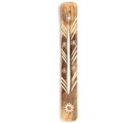 Puckator Mango Wood Sun Ashcatcher Incense Sticks Burner - Zen Spiritual Modern Gothic Home Room Decor Decorations - Meditation Accessories - Stick Sticks Cone Holder Burner Burners