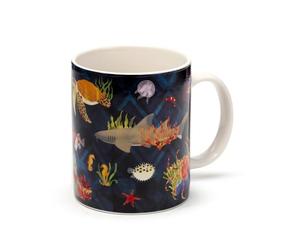 Puckator Marine Kingdom Porcelain Mug - Funny Home Accessories - Cute Gifts for Girlfriend - Large Mugs for Men Women Hot Drinks - Cute Cups Presents - Secret Santa Gift - Cup Set