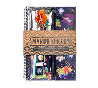 Puckator Marine Kingdom Ring Bound Notepad & Pencil Case 6 Piece Stationery Set - School Teacher Student Homework Study Planner Notepad - Collage University Essentials Journals Planners - Jotter Uni