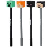 Puckator Minecraft Fine Tip Pen - Cute Cool Aesthetic Non Smudge Pens for School Office Writing Drawing Journaling - Collage Essentials Pens - Stationary Set - Pen